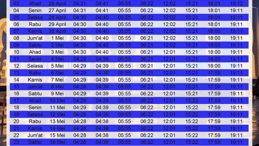 jadwal imsakiyah